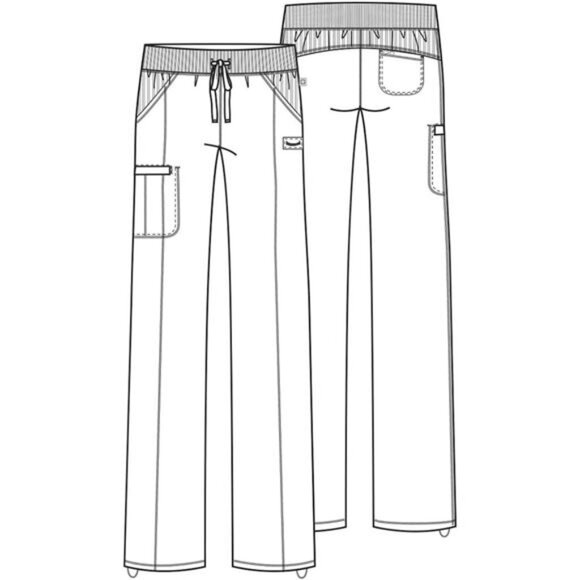Infinity Straight Leg Drawstring Women Scrub Pants 360 Stretch - Picture 6 of 7